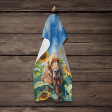 Load image into Gallery viewer, Cocker Spaniel in Sunflowers Kitchen Towel