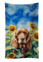 Load image into Gallery viewer, Cocker Spaniel in Sunflowers Kitchen Towel