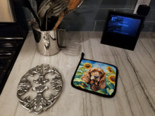 Load image into Gallery viewer, Cocker Spaniel in Sunflowers Pot Holders - Set of 2 Decorative Kitchen Helpers | Made in the USA