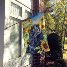 Load image into Gallery viewer, Cocker Spaniel in Sunflowers House Flag