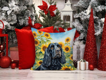 Load image into Gallery viewer, Cocker Spaniel in Sunflowers Throw Pillow - 14x14 Decorative Pillow – Art for Your Home &amp; Patio