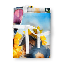 Load image into Gallery viewer, Collie in Sunflowers Apron – Artist-Designed Kitchen, BBQ &amp; Craft Apron