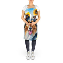 Load image into Gallery viewer, Collie in Sunflowers Apron – Artist-Designed Kitchen, BBQ &amp; Craft Apron