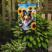 Load image into Gallery viewer, Collie in Sunflowers Garden Flag – Bright Dog-Themed Yard Decor