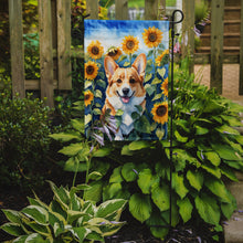 Load image into Gallery viewer, Corgi in Sunflowers Garden Flag – Bright Dog-Themed Yard Decor