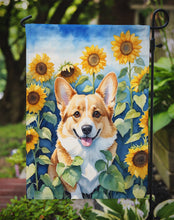 Load image into Gallery viewer, Corgi in Sunflowers Garden Flag – Bright Dog-Themed Yard Decor
