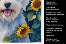 Load image into Gallery viewer, Coton de Tulear in Sunflowers Kitchen Towel
