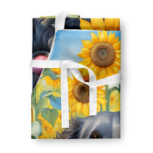 Load image into Gallery viewer, Curly-Coated Retriever in Sunflowers Apron – Artist-Designed Kitchen, BBQ &amp; Craft Apron