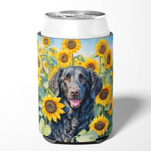 Load image into Gallery viewer, Curly-Coated Retriever in Sunflowers Can or Bottle Hugger