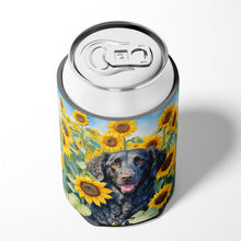Load image into Gallery viewer, Curly-Coated Retriever in Sunflowers Can or Bottle Hugger