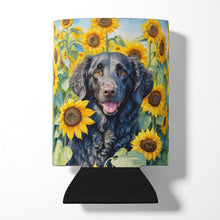 Load image into Gallery viewer, Curly-Coated Retriever in Sunflowers Can or Bottle Hugger