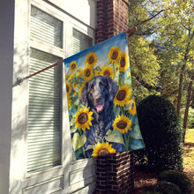 Load image into Gallery viewer, Curly-Coated Retriever in Sunflowers House Flag
