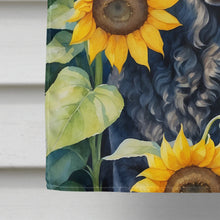 Load image into Gallery viewer, Curly-Coated Retriever in Sunflowers House Flag