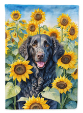 Load image into Gallery viewer, Curly-Coated Retriever in Sunflowers House Flag