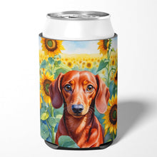 Load image into Gallery viewer, Dachshund in Sunflowers Can or Bottle Hugger