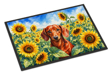 Load image into Gallery viewer, Dachshund in Sunflowers Doormat Front Door Mat Indoor Outdoor Rugs for Entryway, Non Slip Washable Low Pile, 24H X 36W