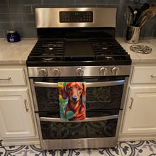 Load image into Gallery viewer, Dachshund in Sunflowers Kitchen Towel