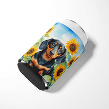 Load image into Gallery viewer, Dachshund in Sunflowers Can or Bottle Hugger