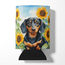Load image into Gallery viewer, Dachshund in Sunflowers Can or Bottle Hugger