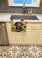 Load image into Gallery viewer, Dachshund in Sunflowers Kitchen Towel