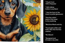 Load image into Gallery viewer, Dachshund in Sunflowers Kitchen Towel