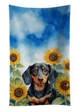 Load image into Gallery viewer, Dachshund in Sunflowers Kitchen Towel