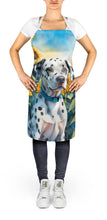 Load image into Gallery viewer, Dalmatian in Sunflowers Apron – Artist-Designed Kitchen, BBQ &amp; Craft Apron
