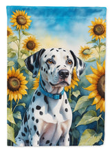 Load image into Gallery viewer, Dalmatian in Sunflowers Garden Flag – Bright Dog-Themed Yard Decor