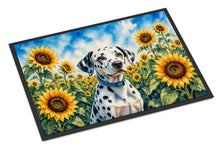 Load image into Gallery viewer, Dalmatian in Sunflowers Doormat Front Door Mat Indoor Outdoor Rugs for Entryway, Non Slip Washable Low Pile, 24H X 36W