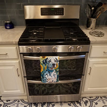 Load image into Gallery viewer, Dalmatian in Sunflowers Kitchen Towel
