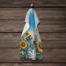 Load image into Gallery viewer, Dalmatian in Sunflowers Kitchen Towel