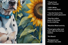 Load image into Gallery viewer, Dalmatian in Sunflowers Kitchen Towel