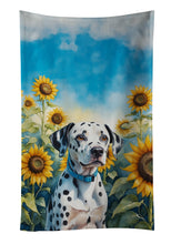 Load image into Gallery viewer, Dalmatian in Sunflowers Kitchen Towel