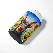 Load image into Gallery viewer, Doberman Pinscher in Sunflowers Can or Bottle Hugger