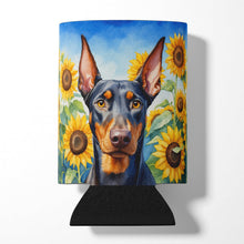 Load image into Gallery viewer, Doberman Pinscher in Sunflowers Can or Bottle Hugger