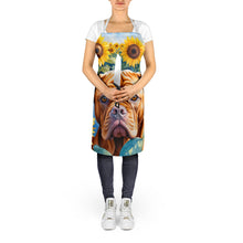 Load image into Gallery viewer, Dogue de Bordeaux in Sunflowers Apron – Artist-Designed Kitchen, BBQ &amp; Craft Apron