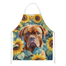 Load image into Gallery viewer, Dogue de Bordeaux in Sunflowers Apron – Artist-Designed Kitchen, BBQ &amp; Craft Apron