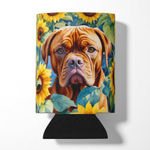 Load image into Gallery viewer, Dogue de Bordeaux in Sunflowers Can or Bottle Hugger