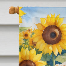 Load image into Gallery viewer, Dogue de Bordeaux in Sunflowers House Flag