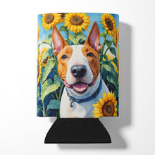Load image into Gallery viewer, English Bull Terrier in Sunflowers Can or Bottle Hugger