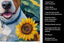 Load image into Gallery viewer, English Bull Terrier in Sunflowers Kitchen Towel