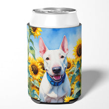 Load image into Gallery viewer, English Bull Terrier in Sunflowers Can or Bottle Hugger