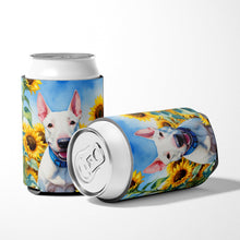 Load image into Gallery viewer, English Bull Terrier in Sunflowers Can or Bottle Hugger