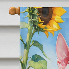 Load image into Gallery viewer, English Bull Terrier in Sunflowers House Flag