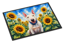 Load image into Gallery viewer, English Bull Terrier in Sunflowers Doormat Front Door Mat Indoor Outdoor Rugs for Entryway, Non Slip Washable Low Pile, 24H X 36W