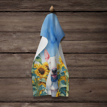 Load image into Gallery viewer, English Bull Terrier in Sunflowers Kitchen Towel