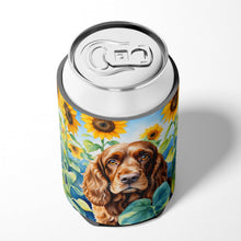 Load image into Gallery viewer, English Cocker Spaniel in Sunflowers Can or Bottle Hugger