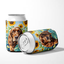 Load image into Gallery viewer, English Cocker Spaniel in Sunflowers Can or Bottle Hugger