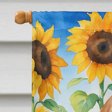 Load image into Gallery viewer, English Cocker Spaniel in Sunflowers House Flag