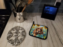 Load image into Gallery viewer, English Cocker Spaniel in Sunflowers Pot Holders - Set of 2 Decorative Kitchen Helpers | Made in the USA